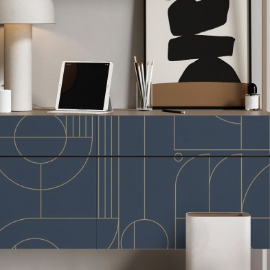 Line 3 - Mural de vinilo lavable autoadhesivo para paredes y muebles