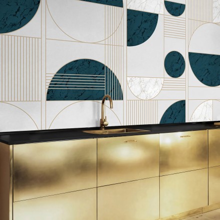 Milán - Mural de vinilo autoadhesivo lavable para paredes y muebles