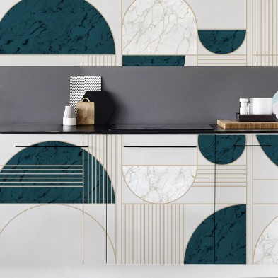 Milán - Mural de vinilo autoadhesivo lavable para paredes y muebles