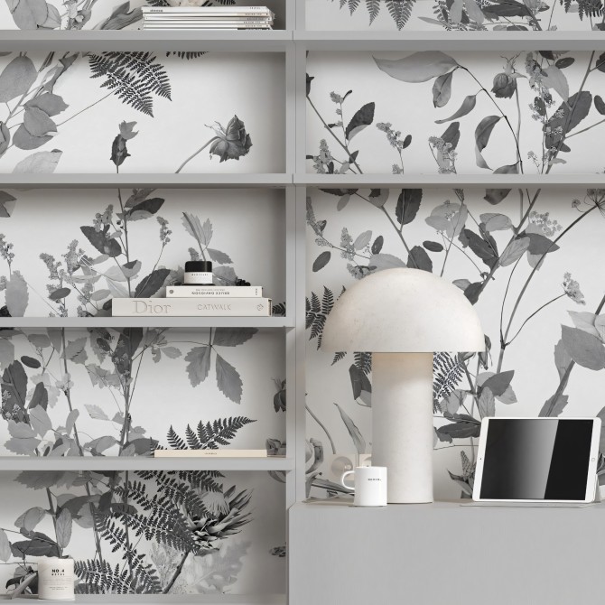 Tempus black & white - Washable self-adhesive vinyl wallpaper for walls and furniture