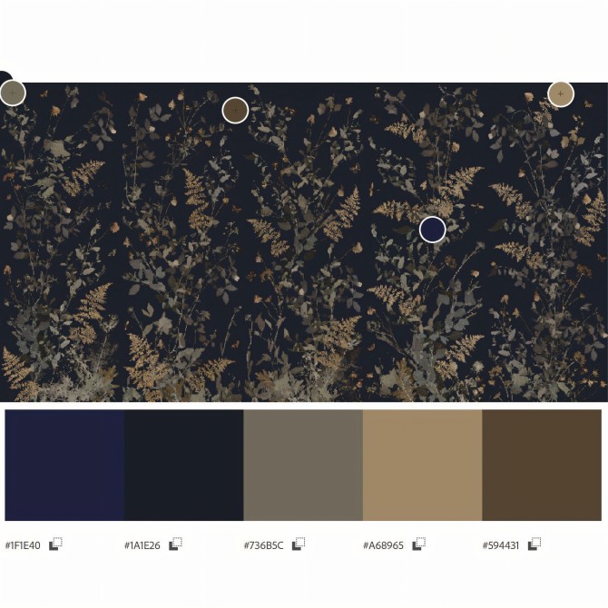 Tempus night - Washable self-adhesive vinyl wallpaper for walls and furniture
