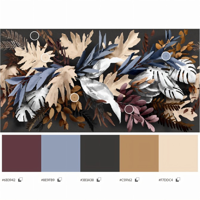 Bohemia - Washable Self-adhesive vinyl wall mural eco inks