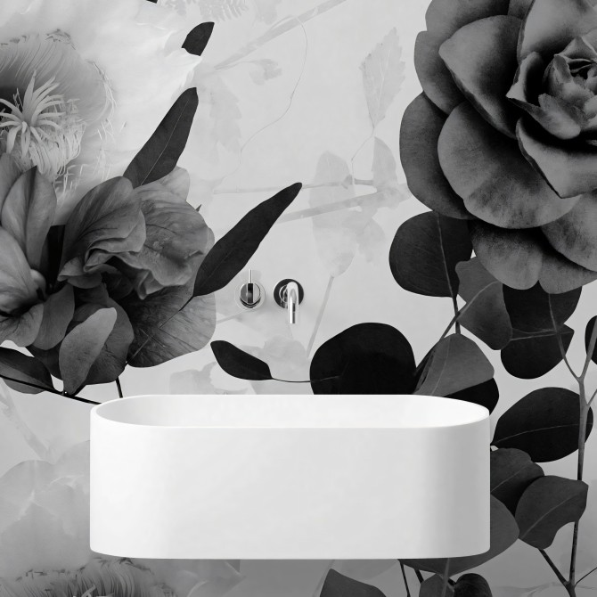 Daila black & white - Washable self-adhesive vinyl wallpaper for walls and furniture