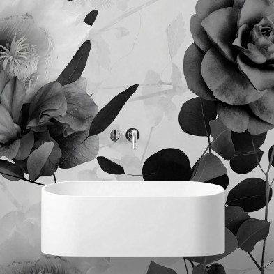 Daila black & white - Washable self-adhesive vinyl wallpaper for walls and furniture