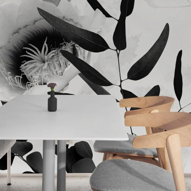 Daila blanco y negro - Mural de vinilo autoadhesivo lavable para paredes y muebles