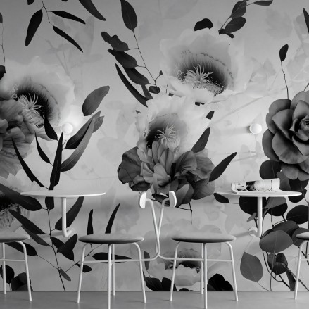 Daila black & white - Washable self-adhesive vinyl wallpaper for walls and furniture