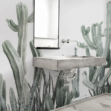 Cactarium - vinilo lavable autoadhesivo opaco para muebles y paredes  baños aseso duchas Lokoloko