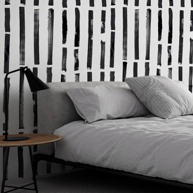 Brush vertical. Washable, texture vinyl, eco-friendly inks, opaque, antibacterial for bedroom walls. Lokoloko
