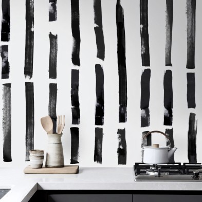 Brush Vertical. Vinilo lavable texturizado, tintas ecologicas, resistente al agua, antibacterias para forrar muebles y paredes.