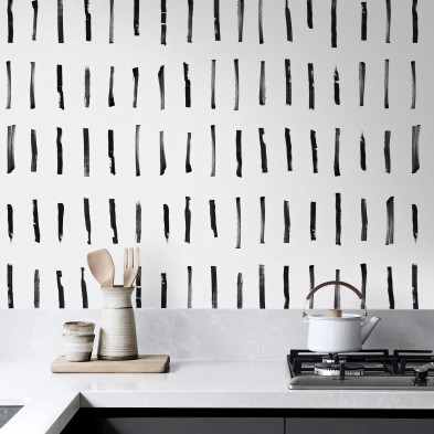 Brush Vertical Mini. Vinilo lavable texturizado, tintas ecologicas, antibacterias para forrar muebles y paredes.