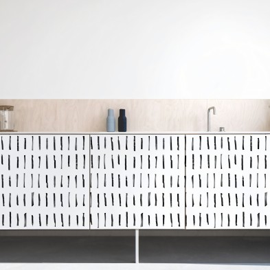 Brush vertical mini. Washable, texture vinyl, eco-friendly inks, water resistant, antibacterial for kitchen furniture. Lokoloko