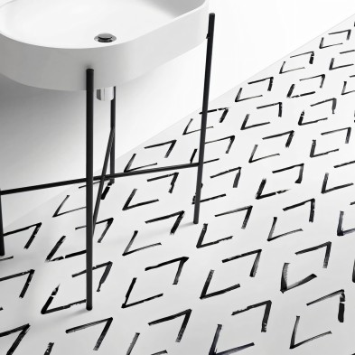 Mudcloth Africano. Vinilo texturizado  para suelos de baños, antideslizante y antibacterias, resistente al agua. Lokoloko