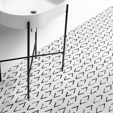 Mudcloth Africano Mini. Vinilo texturizado  para suelos de baños, antideslizante y antibacterias, resistente al agua. Lokoloko