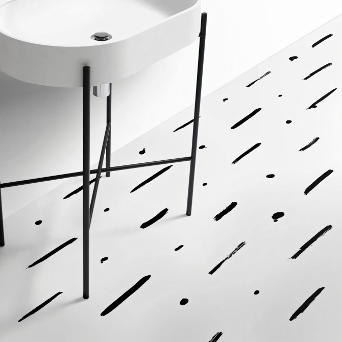 Mudcloth Paint. Washable, Texture Vinyl for floor in bathroom, non-slip and antibacterial, water resistant. Lokoloko