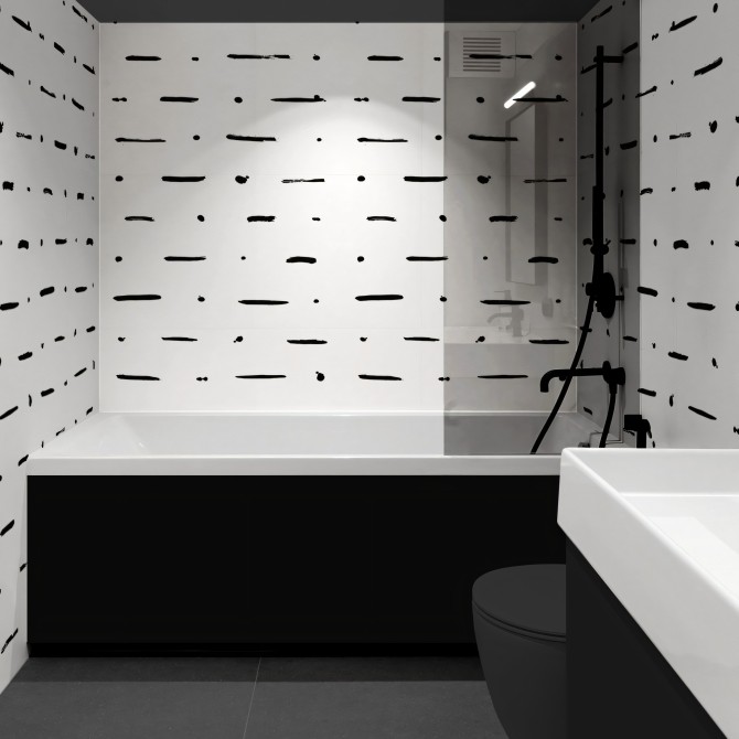 Mudcloth Paint. Washable, waterproof, antibacterial, texture vinyl for bathtub walls. Lokoloko
