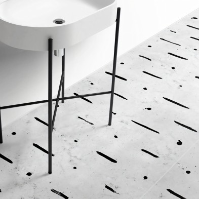 Mudcloth Paint Concrete. Vinilo texturizado  para suelos de baños, antideslizante y antibacterias, resistente al agua.