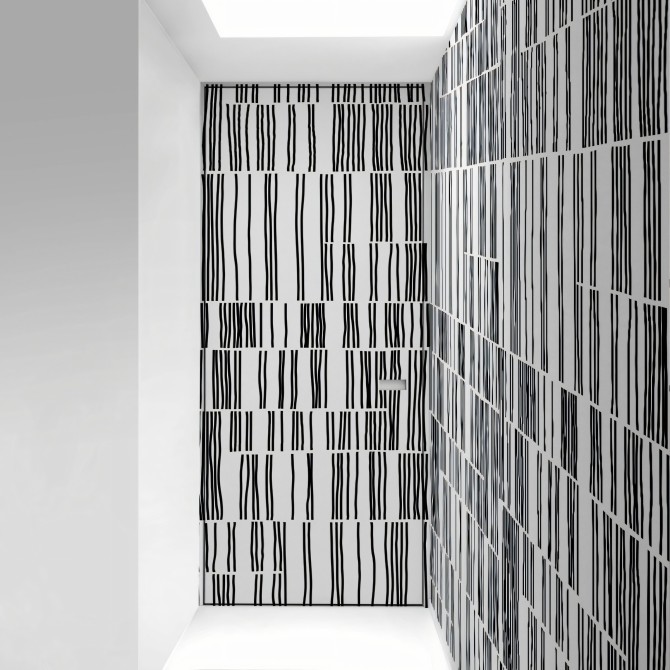 Overlap. Washable, texture vinyl, eco-friendly inks, opaque, antibacterial for hall walls. Lokoloko
