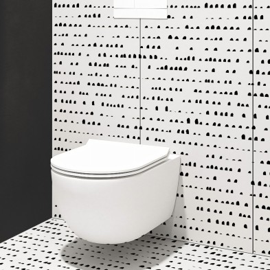 Serena. Vinilo lavable texturizado, tintas ecologicas, resistente al agua, antibacterias para paredes baños. Lokoloko