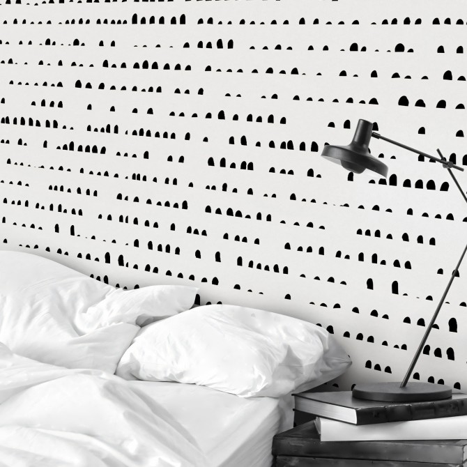 Serene. Washable, texture vinyl, eco-friendly inks, opaque, antibacterial for bedroom walls. Lokoloko
