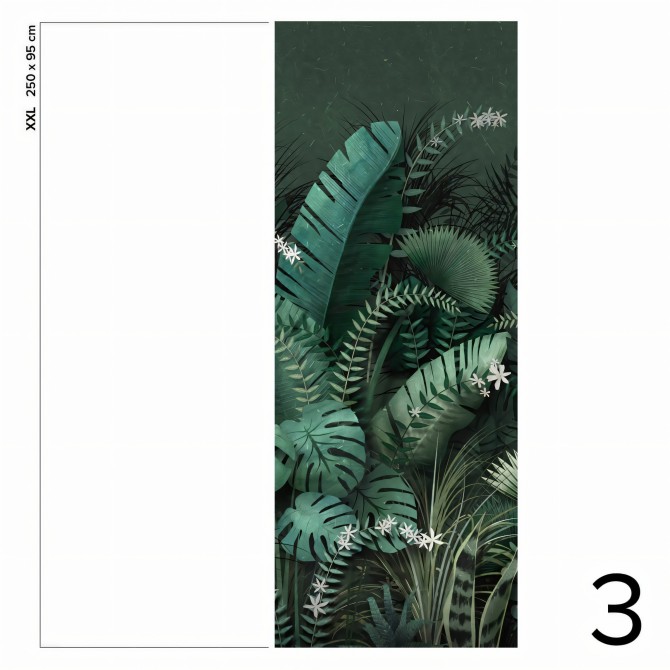 Powerful Tropical - Eco-friendly self-adhesive wallpaper mural for living-room hall - Piece 3 - Lokoloko