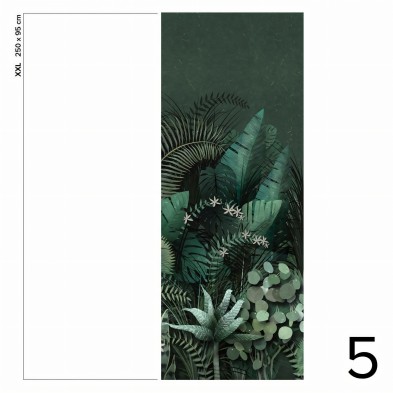 Powerful Tropical - Eco-friendly self-adhesive wallpaper mural for living-room hall - Piece 5 - Lokoloko