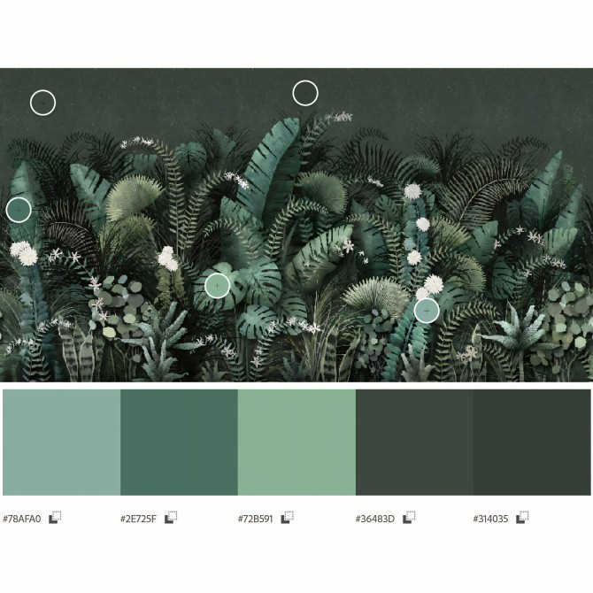 Powerful tropical mural - ECO-Friendly Wall Mural