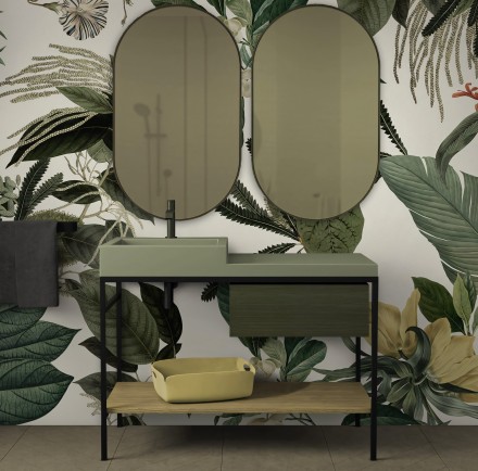 Flores de terciopelo - vinilo lavable autoadhesivo opaco para baños bañeras duchas  y paredes