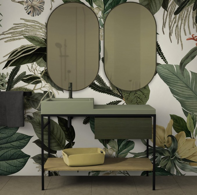 Flores de terciopelo - vinilo lavable autoadhesivo opaco para baños bañeras duchas  y paredes