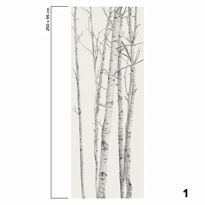 El Bosque - Papel pintado pared ecológico autoadhesivo para superficies lisas - Pieza 1 - Lokoloko.