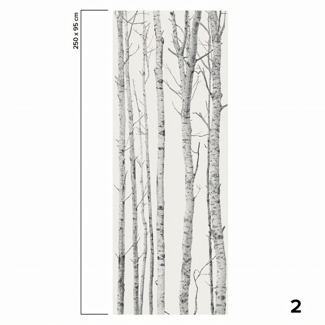 El Bosque - Papel pintado pared ecológico autoadhesivo para superficies lisas - Pieza 2 - Lokoloko.