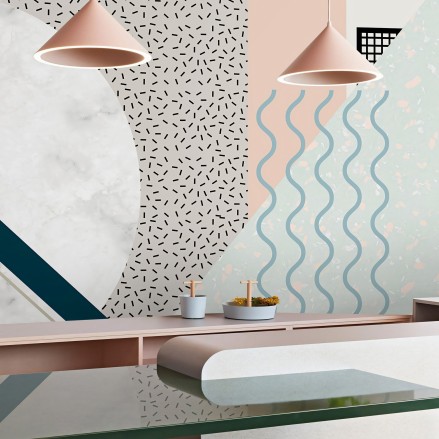 Memphis Polar - Self-adhesive Eco-friendly PVC-free wallpaper