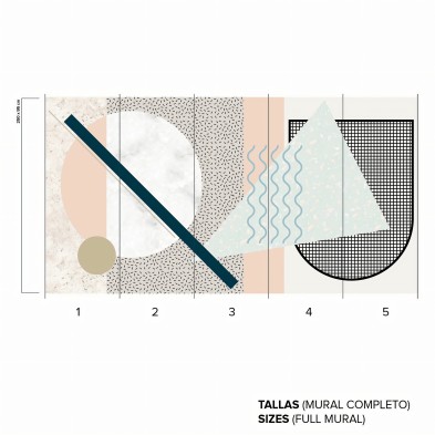 Memphis Polar - Papel de pared autoadhesivo ecológico sin PVC
