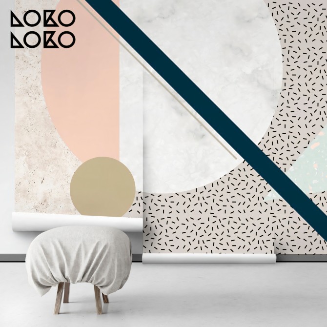 Memphis Polar - Self-adhesive Eco-friendly PVC-free wallpaper