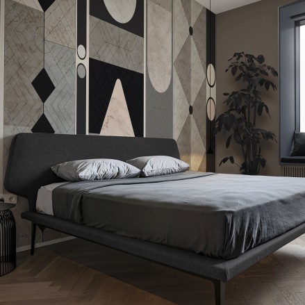 Gran Gatsby - Eco-friendly self-adhesive wallpaper mural for bedroom walls - Geometry textures - Lokoloko