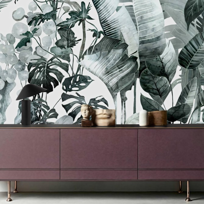 Tropicalia - Papel de pared autoadhesivo ecológico sin PVC