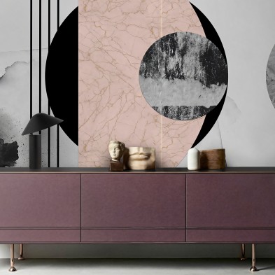 Abstractión and Geometry - Eco-friendly self-adhesive wallpaper mural for living-room walls. Lokoloko