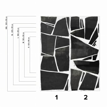 Mural Abstracción - vinilo autoadhesivo opaco lavable laminado para paredes comedores locales loko loko
