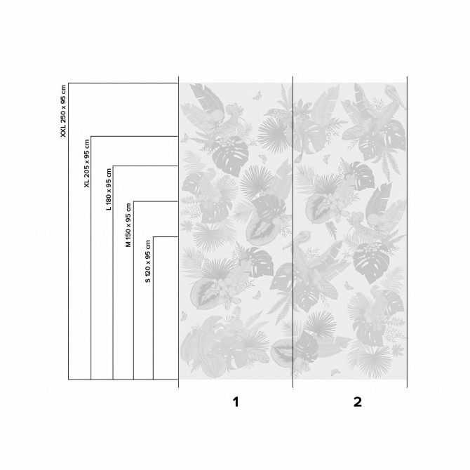 Miami Birds BN - Vinilo autoadhesivo lavable para muebles y paredes.