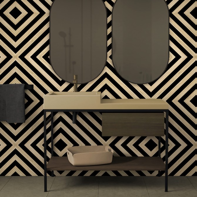 Wood pattern 1 Washable vinyl, eco-friendly inks, water resistant, antibacterial for shower wall tiles. Lokoloko