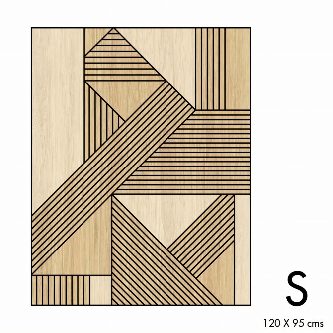 Madera Bergen Geometrica. Vinilo lavable autoadhesivo suelos paredes muebles cocina baño, medida S. Lokoloko