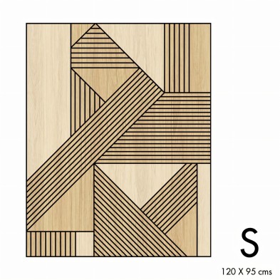 Bergen geometric wood - Self-adhesive vinyl washable wood for furniture
