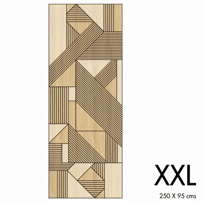Bergen geometric wood - Self-adhesive vinyl washable wood for furniture