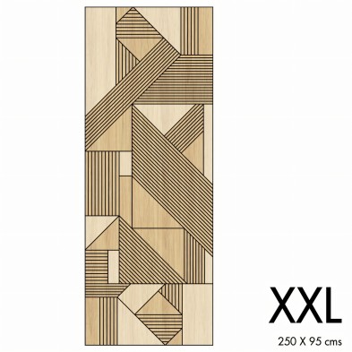 Bergen geometric wood - Self-adhesive vinyl washable wood for furniture