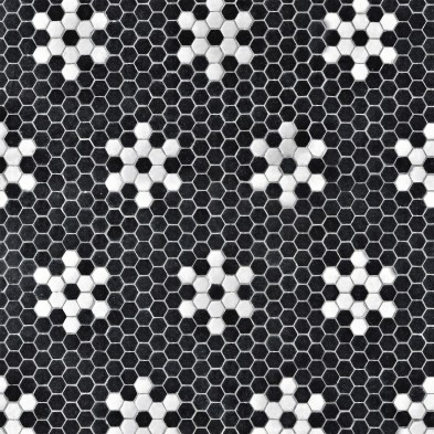 With stars mosaic - Self adhesive vinyl for floor decoration.
