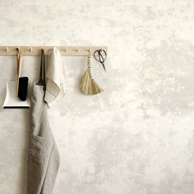 Cemento Blanco - Papel pintado pared autoadhesivo ecologico sin PVC para salones dormitorios recibidores pasillos lokoloko