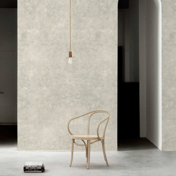 Cemento Bobardi - papel pared pintado autoadhesivo sin pvc ecologico recibidor  salon minimal japandi gris lokoloko