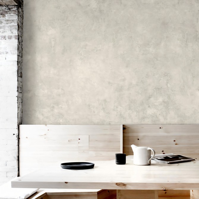 Cemento Bobardi - papel pared pintado autoadhesivo sin pvc ecologico restaurante cafeteria minimal japandi gris lokoloko