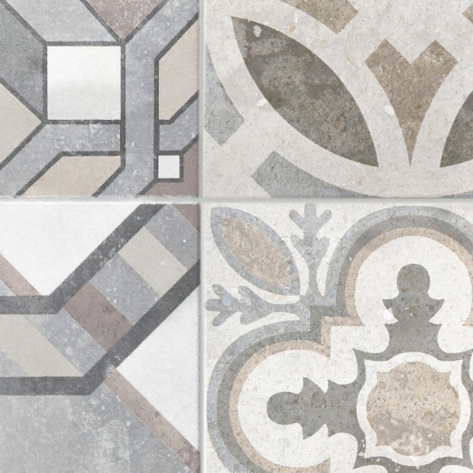 Mosaic of hydraulic tiles 5 - Self adhesive vinyl for floor decoration