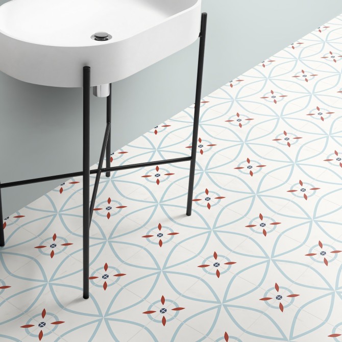 Vinyl of modern tiles for floor - Self-adhesive vinyl for floor