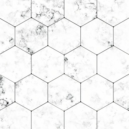 Azulejos hexagonales de mármol blanco (mini) - Vinilo para suelos